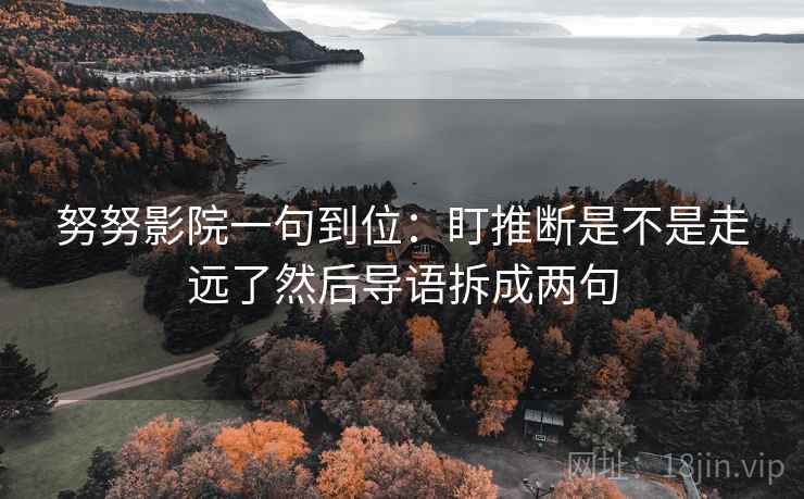努努影院一句到位：盯推断是不是走远了然后导语拆成两句